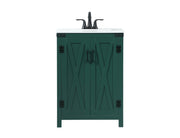 Elegant Lighting - VF90224MGN - Single Bathroom Vanity - Grant - green