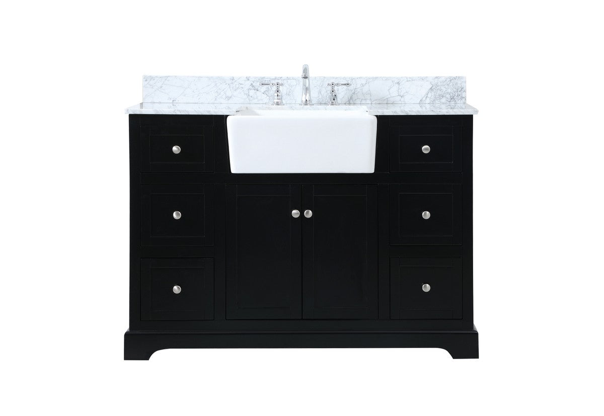 Elegant Lighting - VF60248BK-BS - Single Bathroom Vanity - Franklin - black