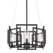 Golden - 6068-4P BLK - Four Light Pendant - Marco - Matte Black