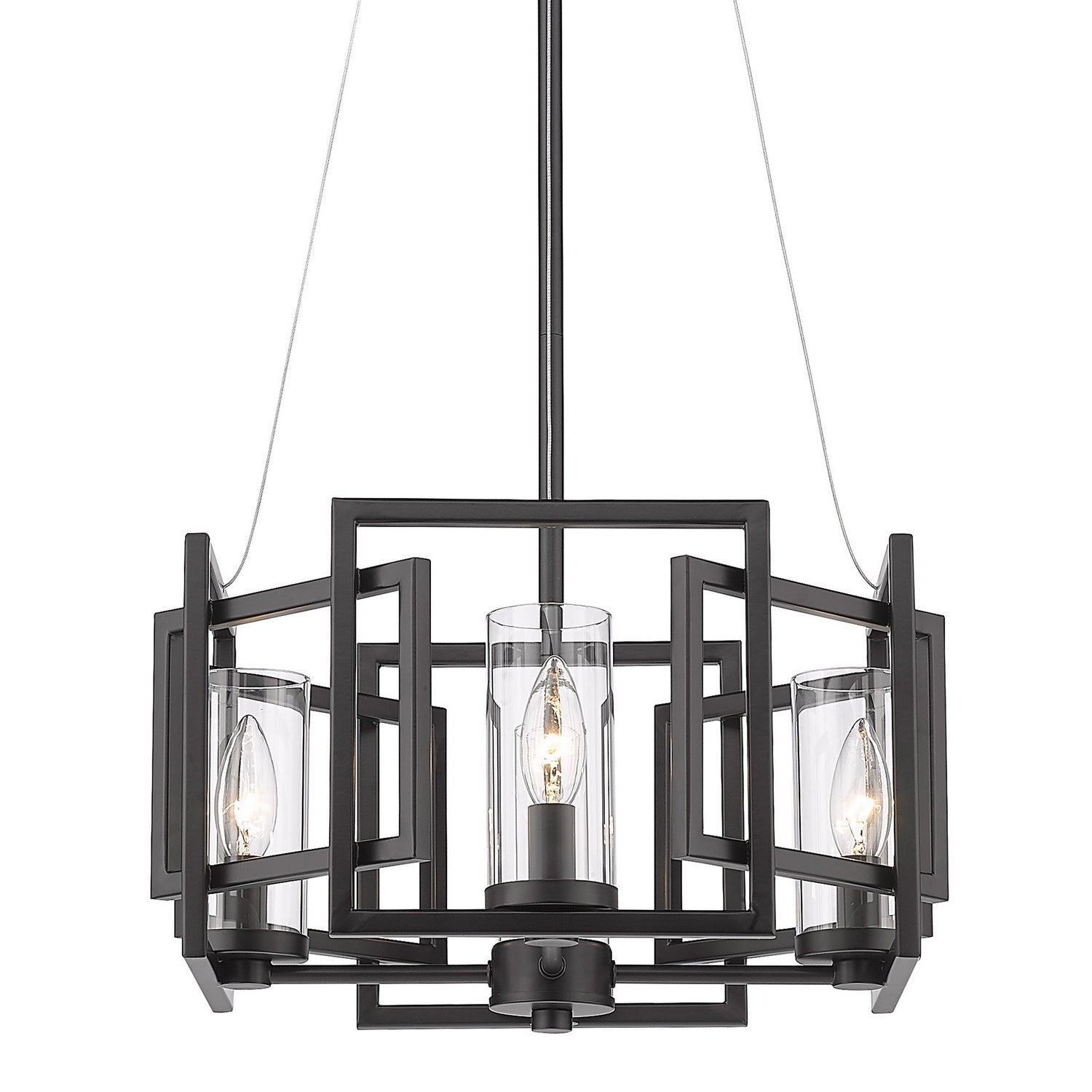 Golden - 6068-4P BLK - Four Light Pendant - Marco - Matte Black