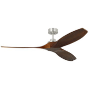 Visual Comfort Fan - 3CLNSM60BS - 60"Ceiling Fan - Collins - Brushed Steel