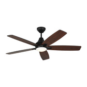 Generation Lighting - 5LWDR52MBKD - 52" Ceiling Fan - Lowden - Midnight Black