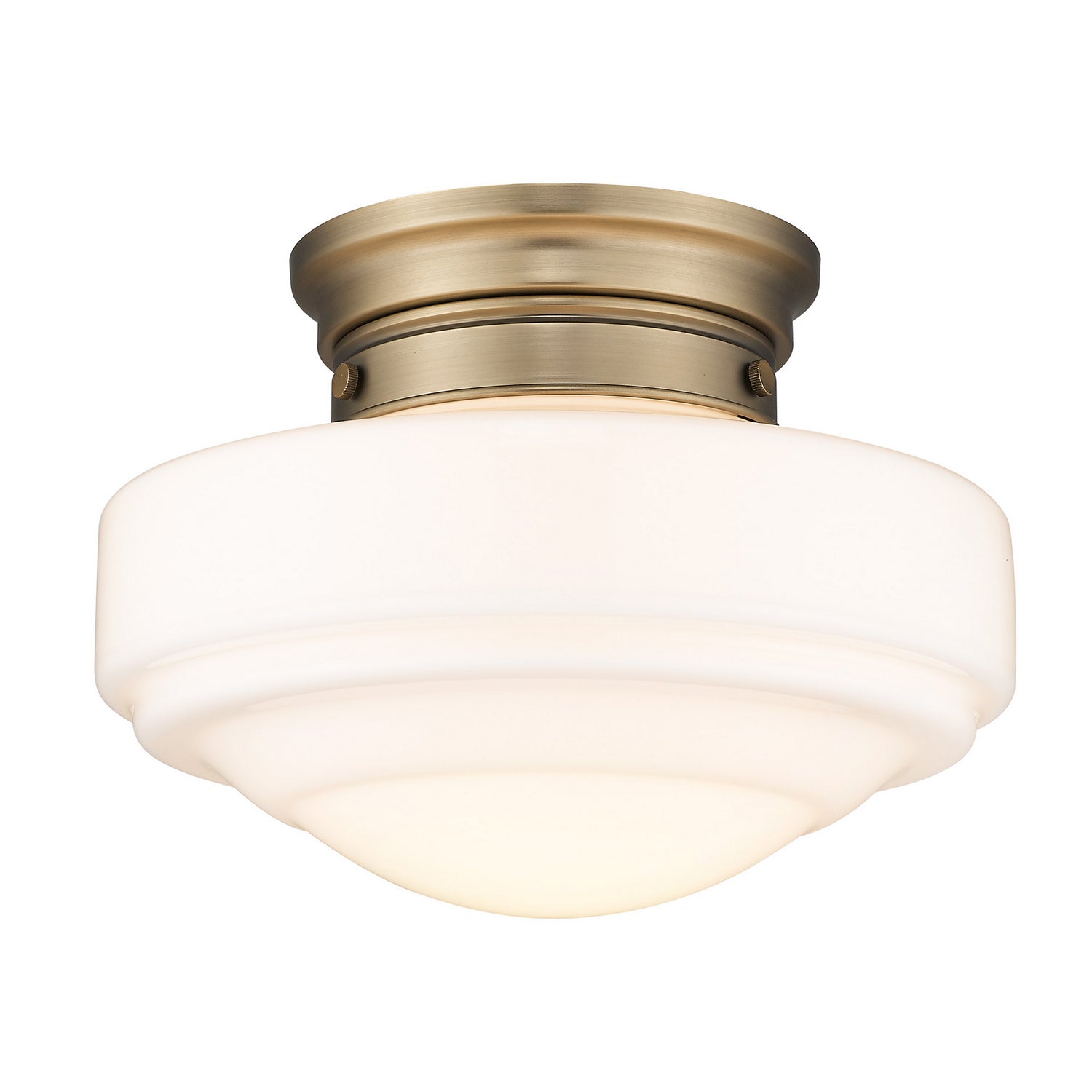 Golden - 0508-SF MBS-VMG - One Light Semi-Flush Mount - Ingalls - Modern Brass