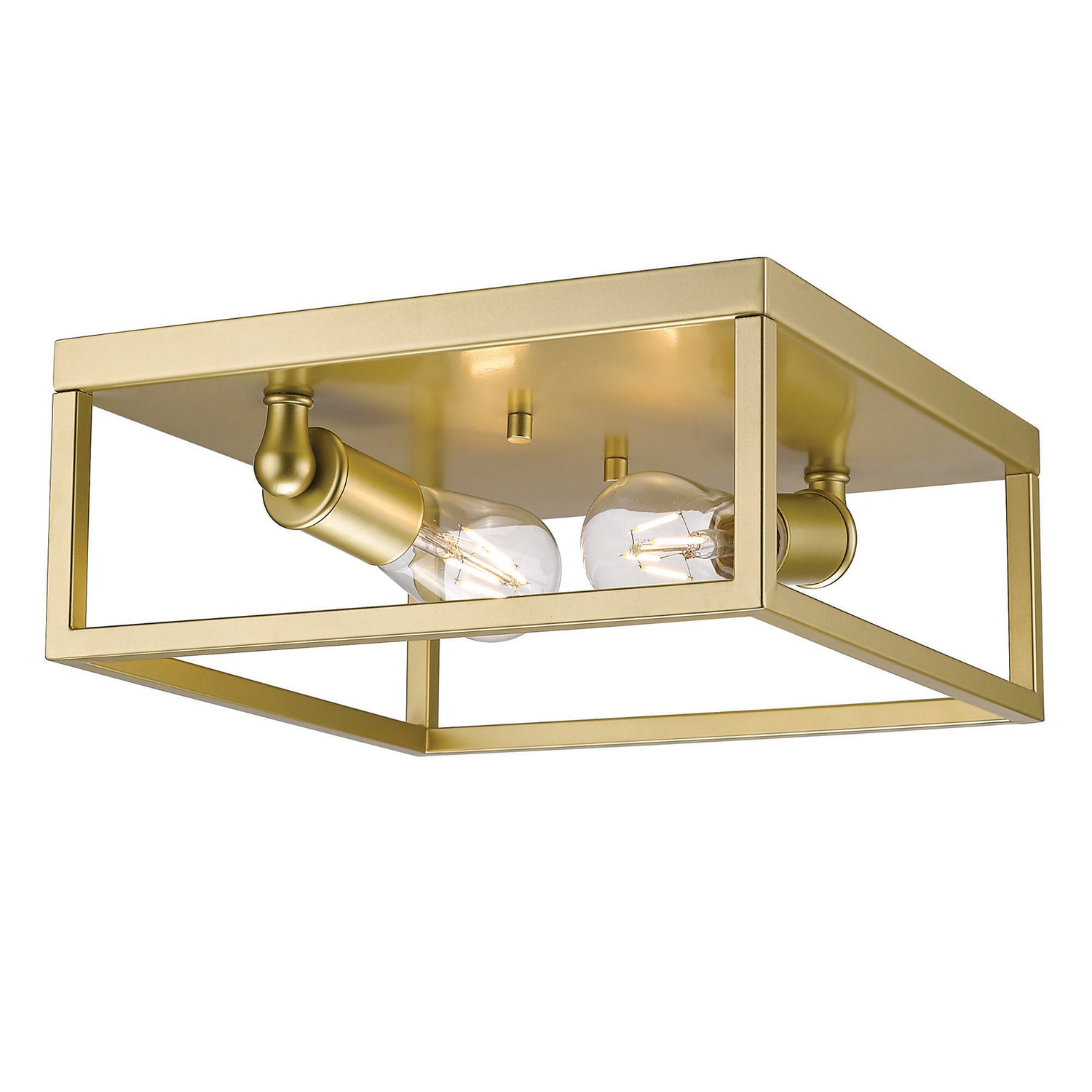 Golden - 2072-FM OG - Two Light Flush Mount - Wesson - Olympic Gold