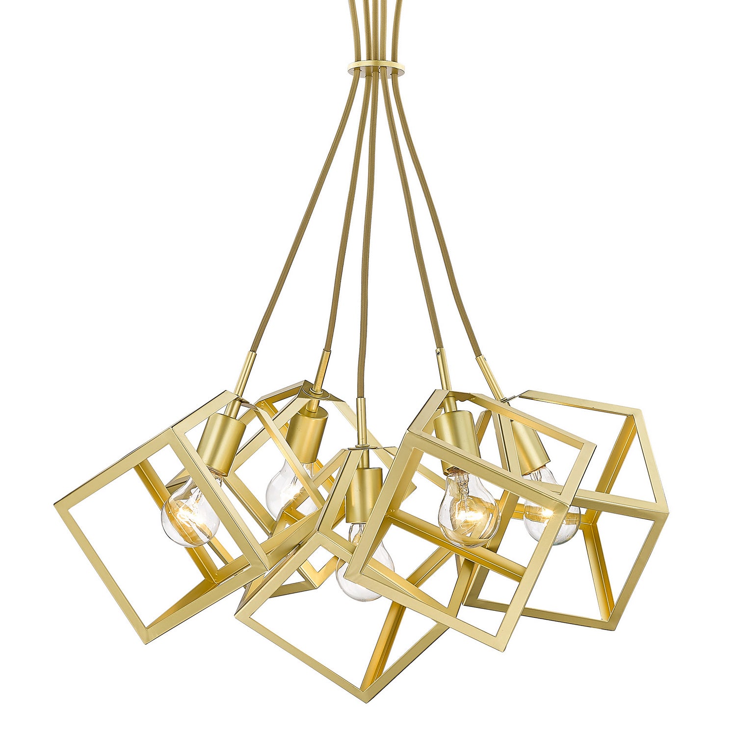 Golden - 2086-5P OG - Five Light Chandelier - Cassio - Olympic Gold
