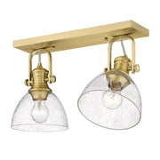 Golden - 3118-2SF BCB-SD - Two Light Semi-Flush Mount - Hines - Brushed Champagne Brass