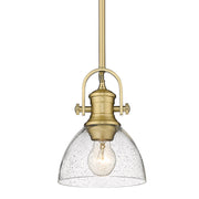 Golden - 3118-M1L BCB-SD - One Light Mini Pendant - Hines - Brushed Champagne Brass