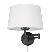 Golden - 3692-A1W BLK-MWS - One Light Swing Arm - Eleanor - Matte Black