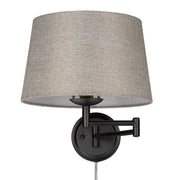 Golden - 3692-A1W BLK-NS - One Light Swing Arm - Eleanor - Matte Black