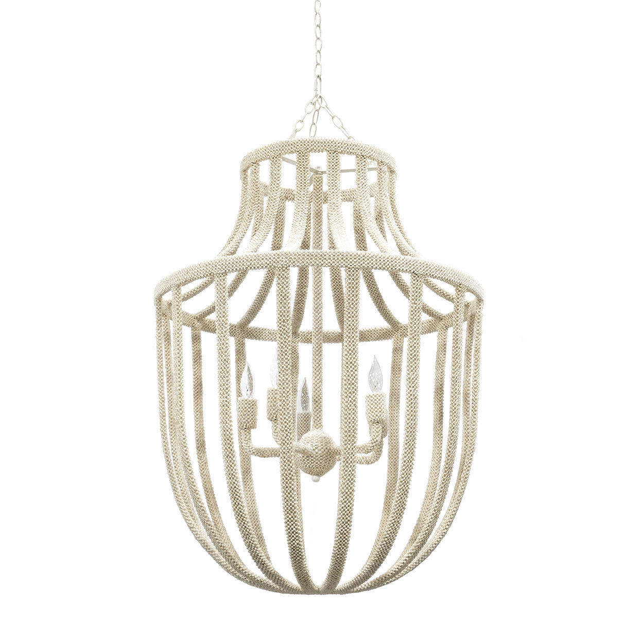 Palecek - 2469-79 - Five Light Chandelier - Paloma - Off-White