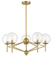 Minka-Lavery - 2795-695 - Five Light Pendant - Auresa - Soft Brass