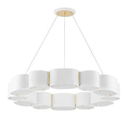 Corbett Lighting - 393-30-SWH/VB - 12 Light Chandelier - Opal - Soft White/Vintage Brass