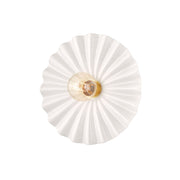 Mitzi - H499101-AGB/CCR - One Light Flush Mount - Tinsley - Aged Brass/Ceramic Gloss Cream