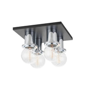Mitzi - H526504-PC/SBK - Four Light Flush Mount - Brandi - Polished Chrome/Soft Black
