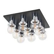 Mitzi - H526509-PC/SBK - Nine Light Flush Mount - Brandi - Polished Chrome/Soft Black