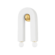 Mitzi - H685102-AGB/CMW - Two Light Wall Sconce - Roshani - Aged Brass/Ceramic Raw Matte White