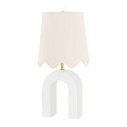 Mitzi - HL685201-AGB/CMW - One Light Table Lamp - Roshani - Aged Brass/Ceramic Raw Matte White