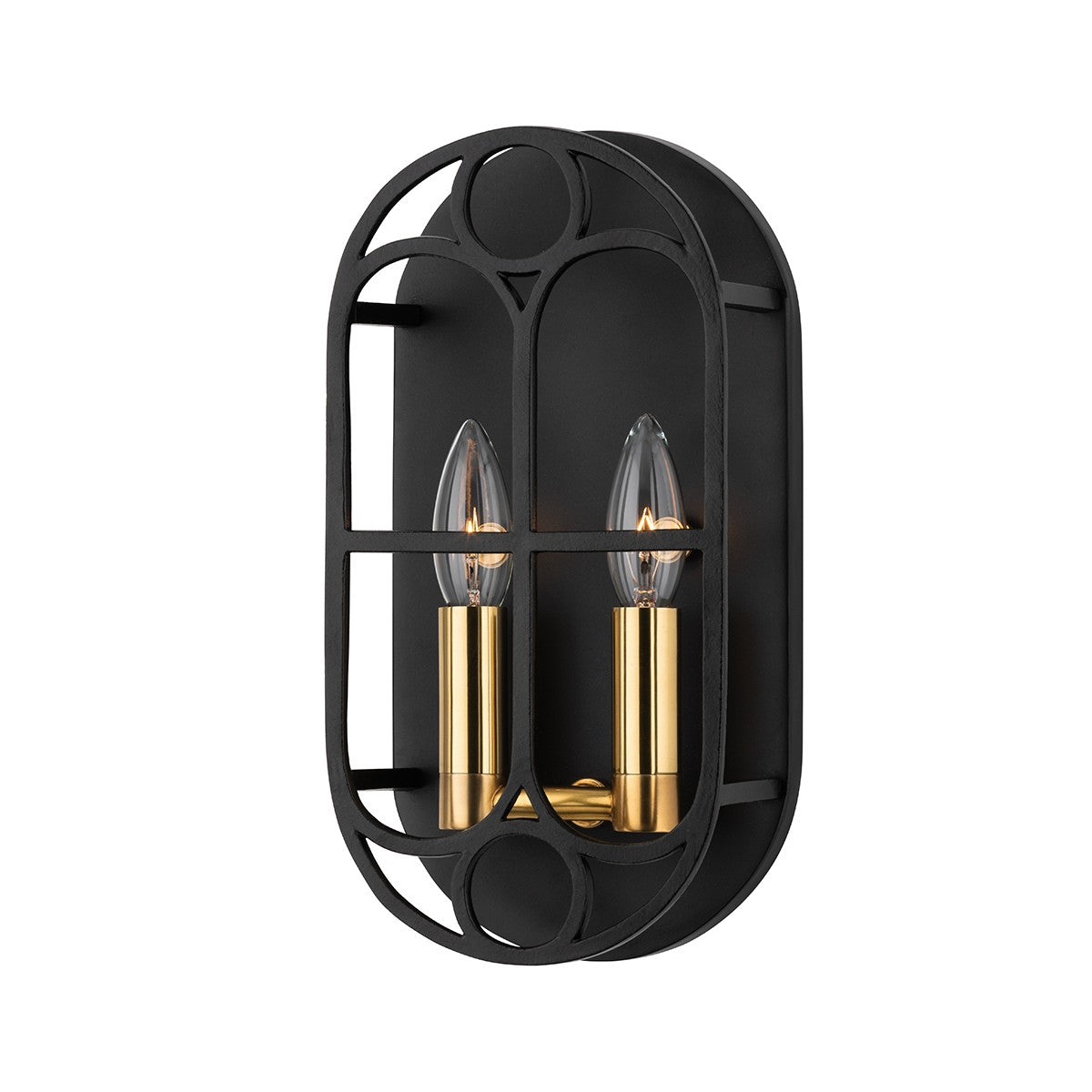 Hudson Valley - 2102-BI - Two Light Wall Sconce - Garrett - Black Iron
