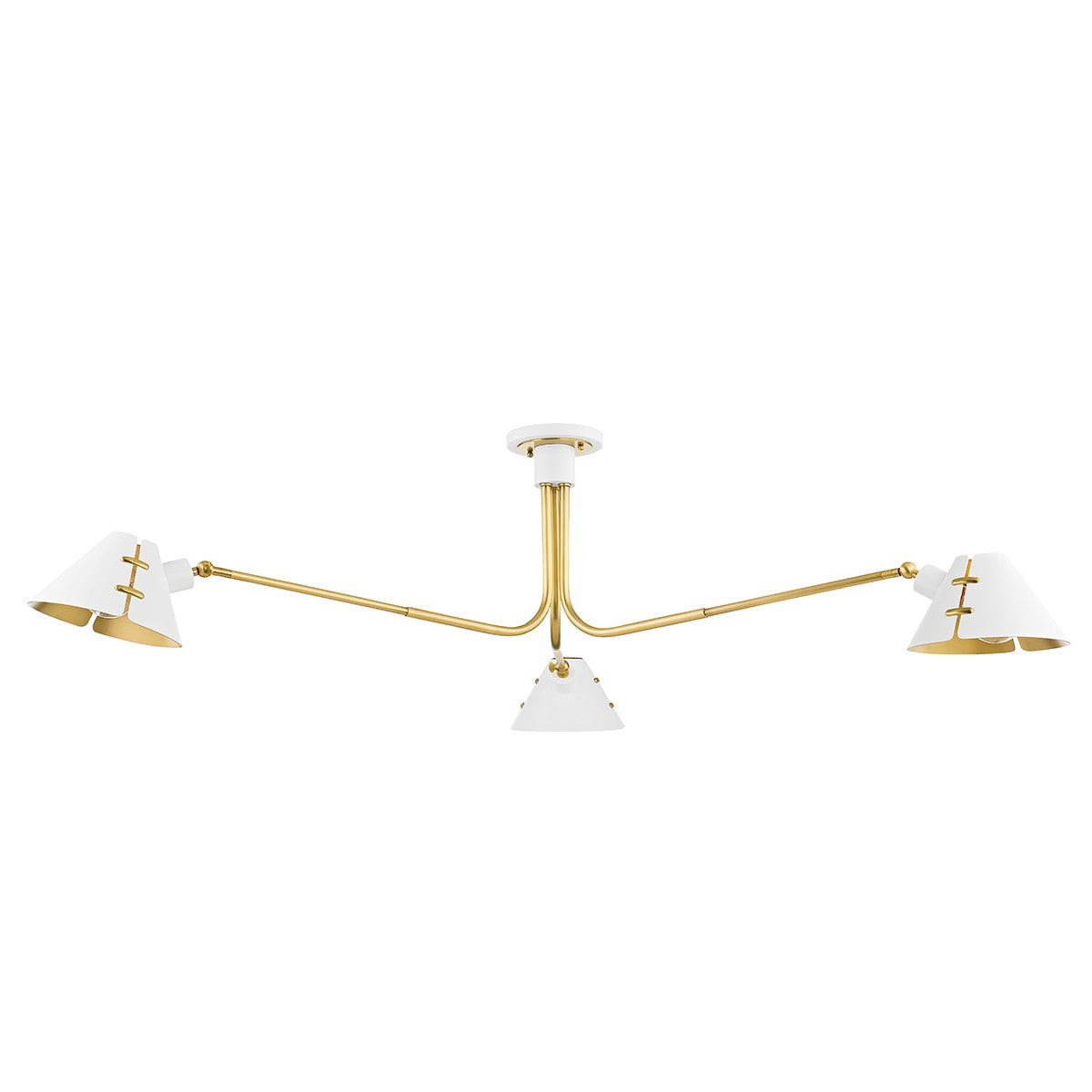 Hudson Valley - KBS1752803-AGB/SWH - Three Light Semi Flush Mount - Split - Aged Brass/Soft White