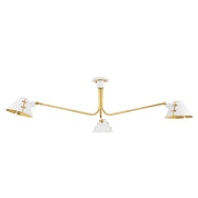 Hudson Valley - KBS1752803-AGB/SWH - Three Light Semi Flush Mount - Split - Aged Brass/Soft White