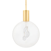Hudson Valley - KBS1875701L-AGB - One Light Pendant - Gio - Aged Brass