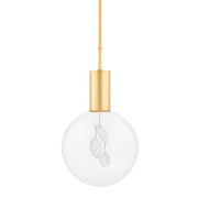 Hudson Valley - KBS1875701S-AGB - One Light Pendant - Gio - Aged Brass