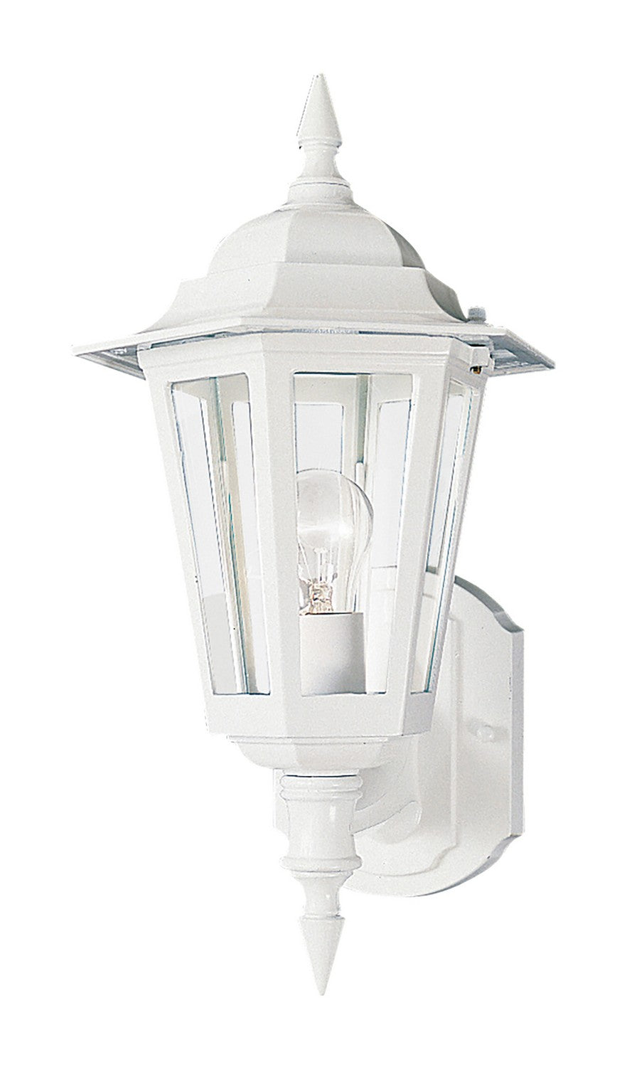 Maxim - 3000CLWT - One Light Outdoor Wall Lantern - Builder Cast - White
