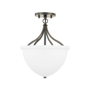 Hudson Valley - 2811-DB - One Light Semi Flush - Browne - Distressed Bronze