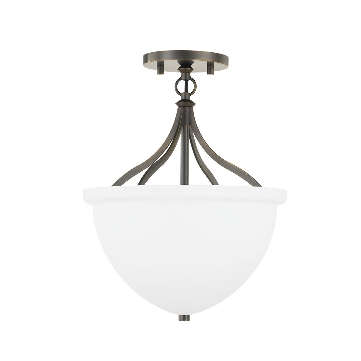 Hudson Valley - 2811-DB - One Light Semi Flush - Browne - Distressed Bronze