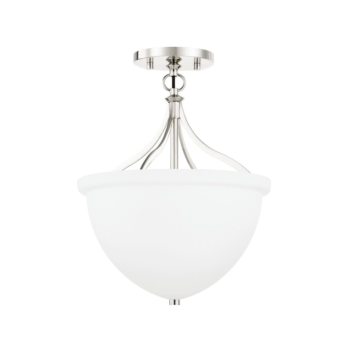 Hudson Valley - 2811-PN - One Light Semi Flush - Browne - Polished Nickel