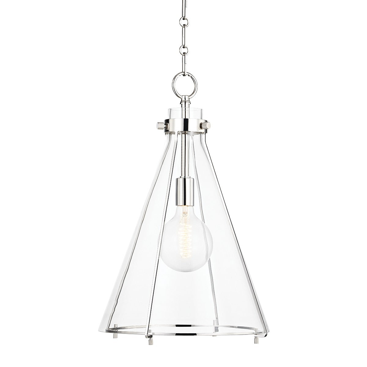 Hudson Valley - 7304-PN - One Light Pendant - Eldridge - Polished Nickel