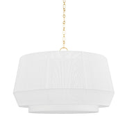 Hudson Valley - BKO502-AGB - Four Light Pendant - Debi - Aged Brass