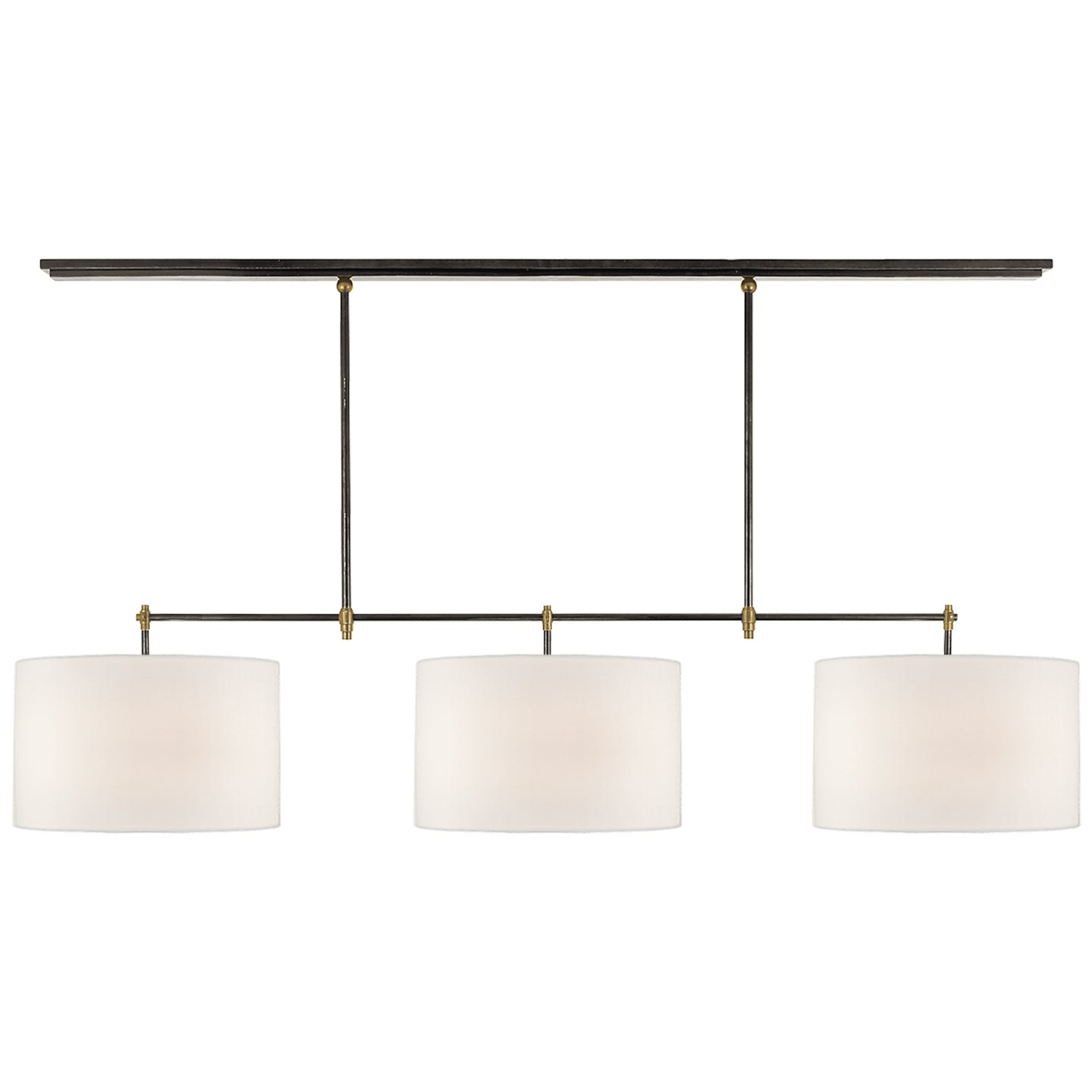 Visual Comfort Signature - TOB 5005BZ/HAB-L - Three Light Billiard Pendant - Bryant - Bronze and Hand-Rubbed Antique Brass