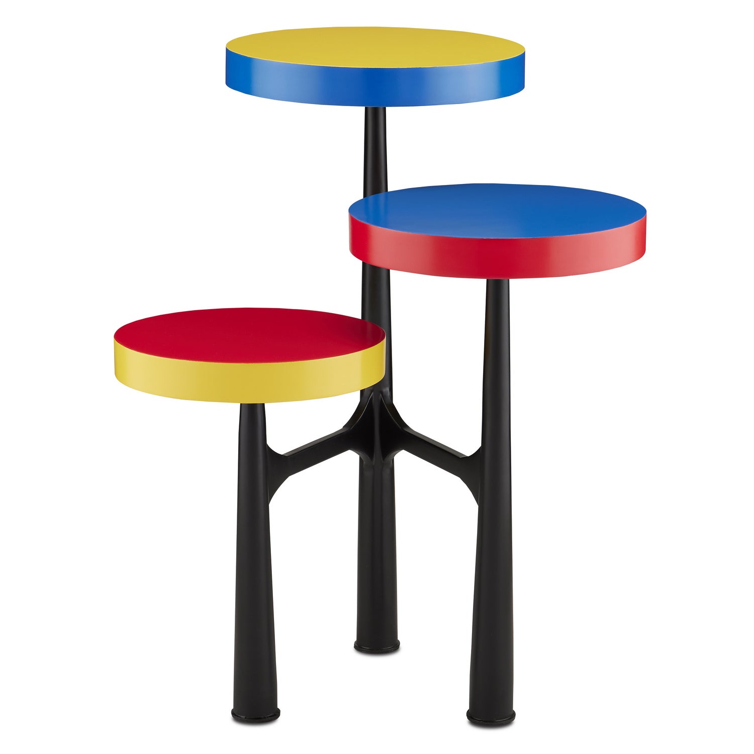 Currey and Company - 4000-0133 - Accent Table - Red/Blue/Yellow