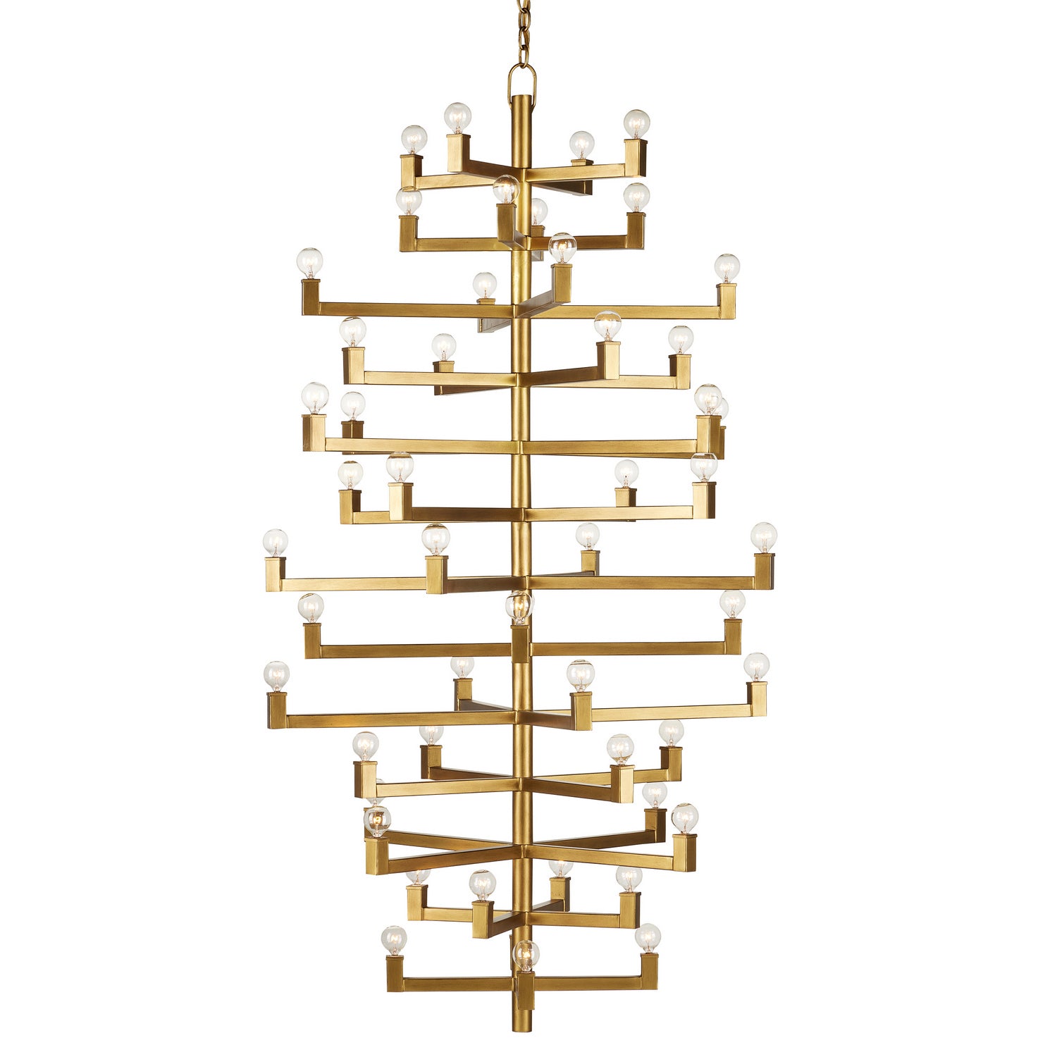 Currey and Company - 9000-0918 - 52 Light Chandelier - Brass