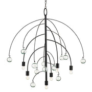 Currey and Company - 9000-0939 - Six Light Chandelier - Satin Black
