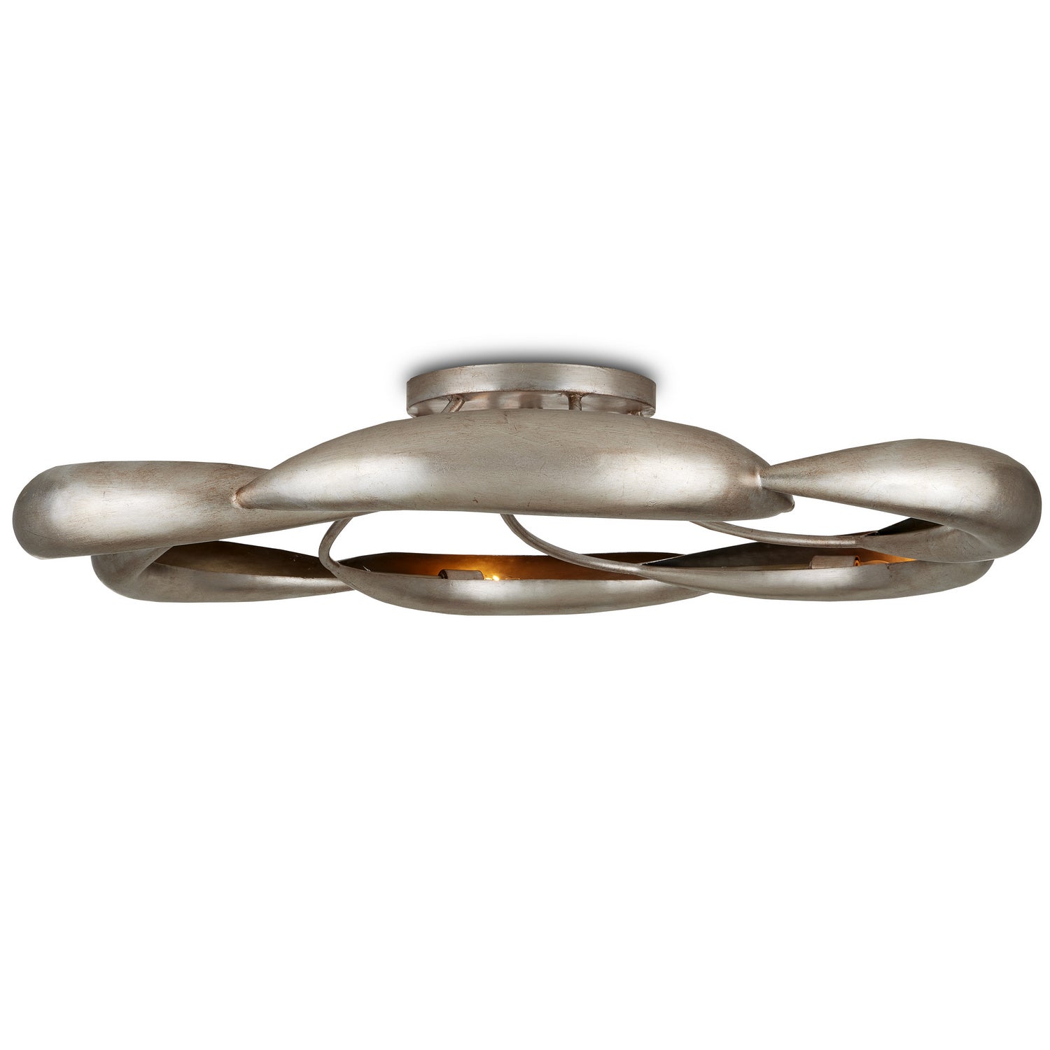Currey and Company - 9000-0947 - Six Light Semi-Flush Mount - Champagne/Contemporary Silver
