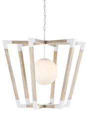 Currey and Company - 9000-0957 - One Light Pendant - Sugar White/Sandstone