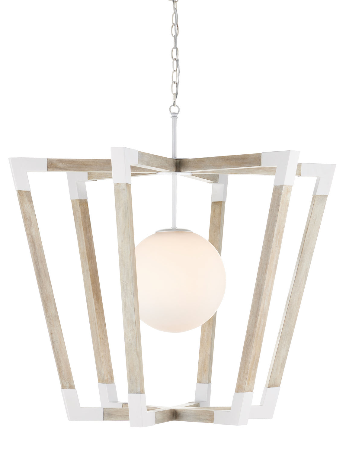 Currey and Company - 9000-0957 - One Light Pendant - Sugar White/Sandstone