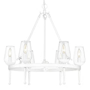 Golden - 1210-6 TWP - Six Light Chandelier - Regent - Textured White Plaster