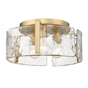 Golden - 3164-FM BCB-HWG - Three Light Flush Mount - Aenon - Brushed Champagne Brass