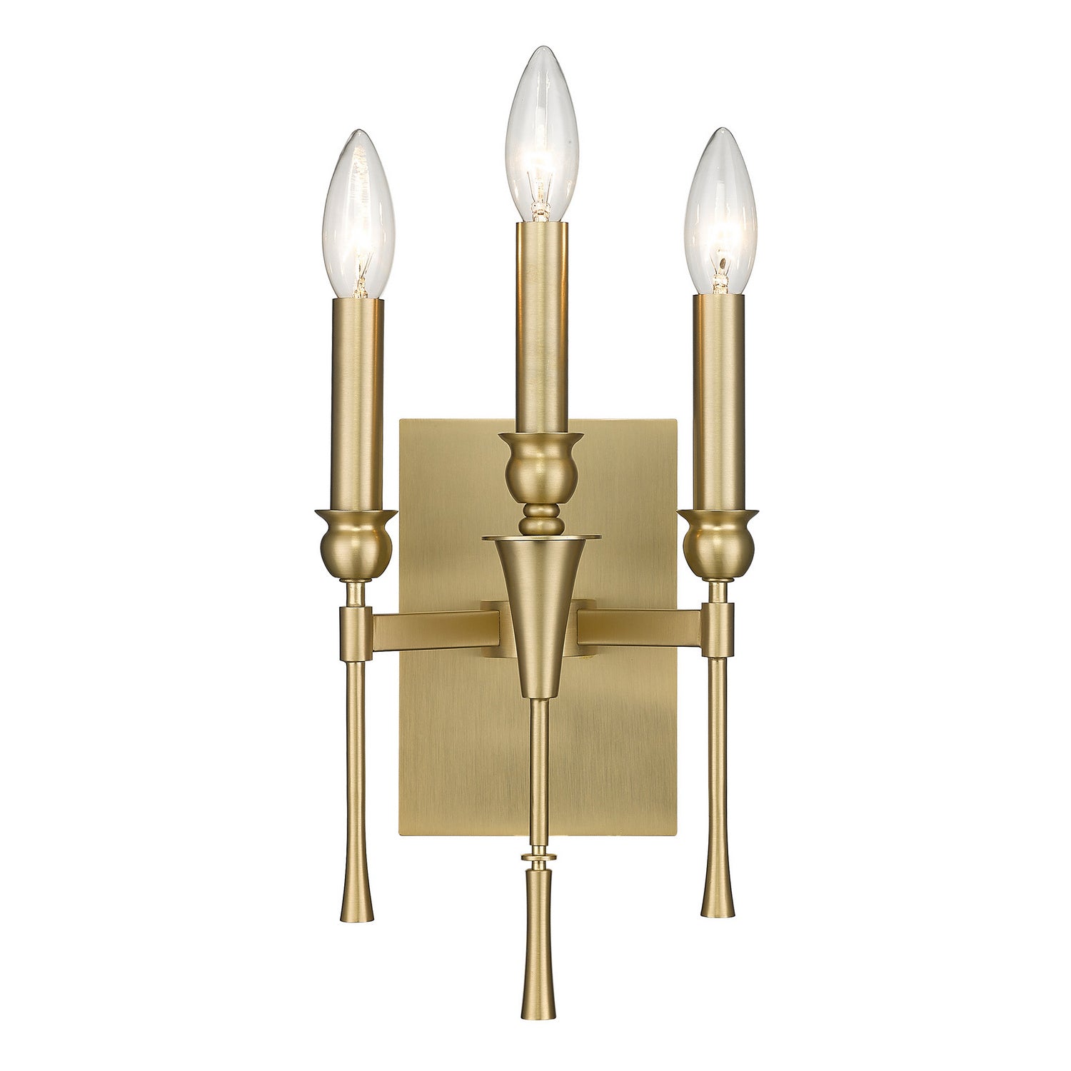 Golden - 3509-WSC BCB - Three Light Wall Sconce - Landon - Brushed Champagne Brass
