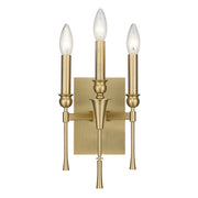 Golden - 3509-WSC BCB - Three Light Wall Sconce - Landon - Brushed Champagne Brass