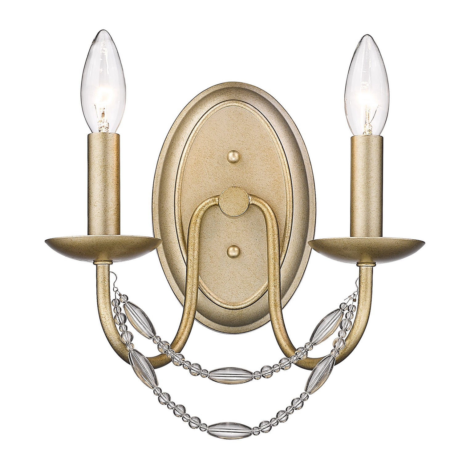 Golden - 7644-2W GA - Two Light Wall Sconce - Mirabella - Golden Aura