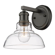 Golden - 0305-BA1 BLK-CLR - One Light Bath Vanity - Carver - Matte Black