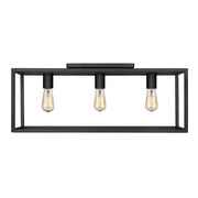 Golden - 2072-FM26 BLK - Three Light Flush Mount - Wesson - Matte Black