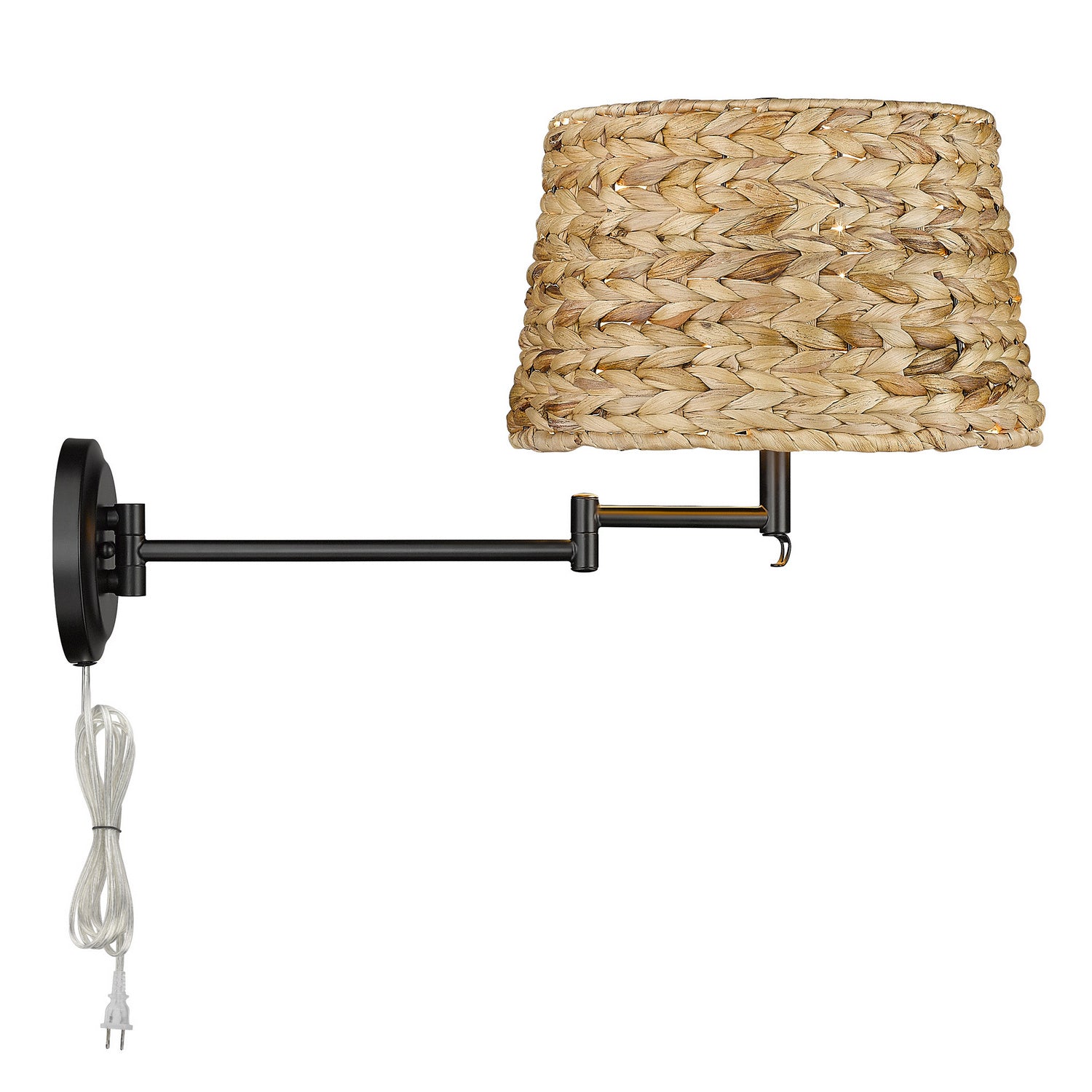 Golden - 3692-A1W BLK-WSG - One Light Swing Arm - Eleanor - Matte Black