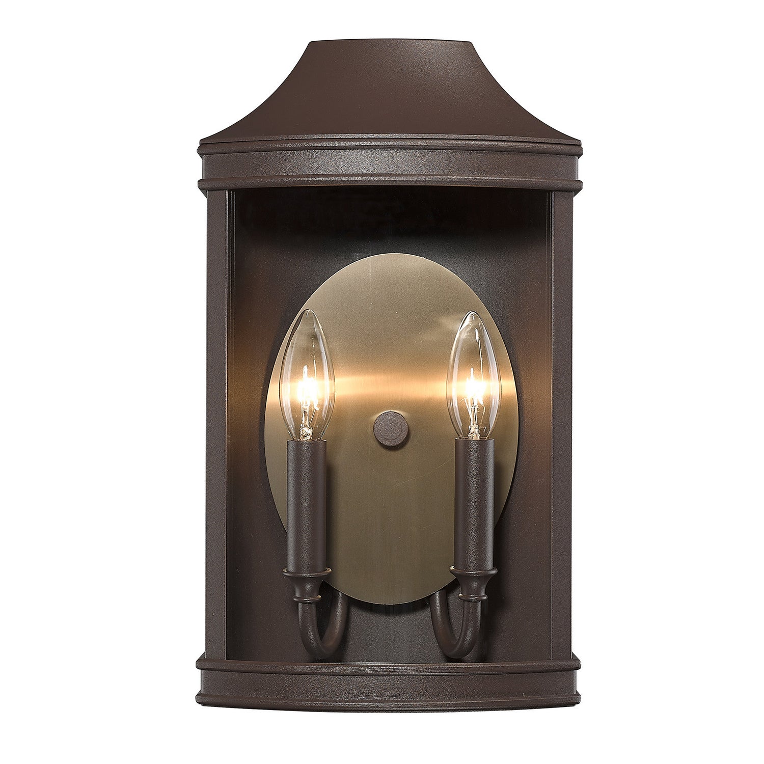 Golden - 4308-OWM TBZ-BCB - Two Light Outdoor Wall Sconce - Cohen - Textured Bronze