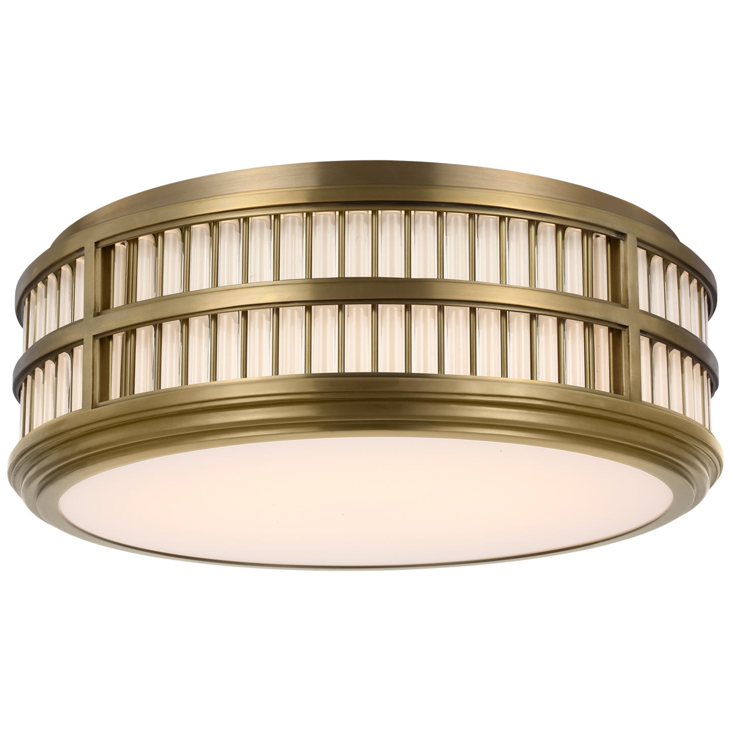 Ralph Lauren - RL 4721NB - LED Flush Mount - Perren - Natural Brass and Glass Rods