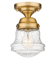 Z-Lite - 736F1-HBR - One Light Flush Mount - Vaughn - Heritage Brass